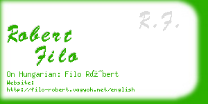 robert filo business card